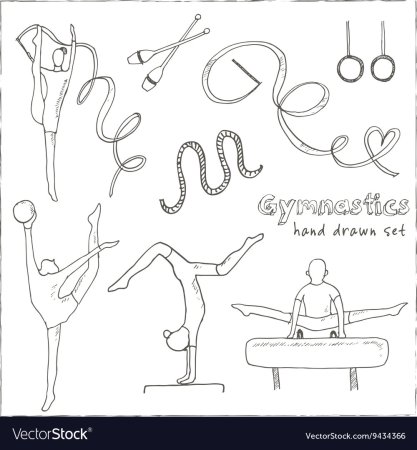 Картинки для срисовки гимнастика