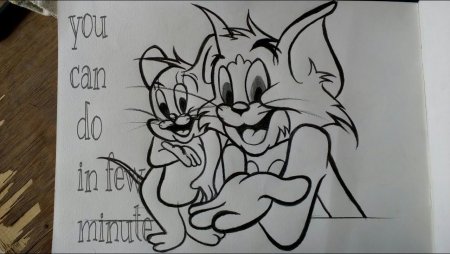 Рисунок Тома и Джерри поэтапно