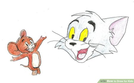 Том и Джерри рисунок легкий