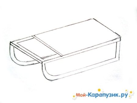 Санки нарисовать карандашом