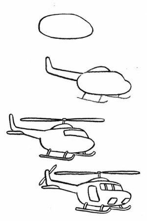 Ow to draw Helicopter easily