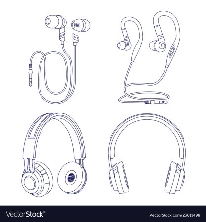 Нарисовать наушники беспроводные