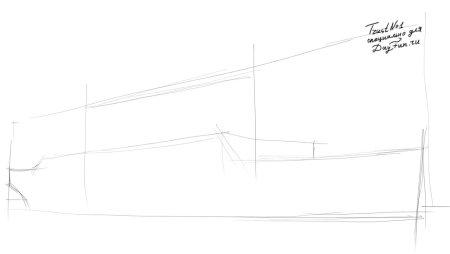 Титаник рисунок поэтапно