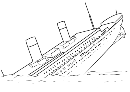 Нарисовать корабль Титаник