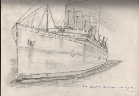 Раскраска Титаник корабль тонет