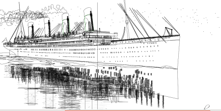 Титаник рисунок поэтапно (48 фото)