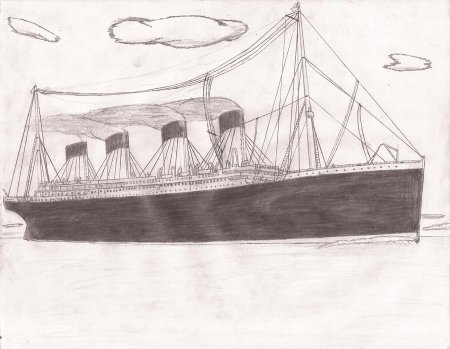 Нарисовать Титаник легко