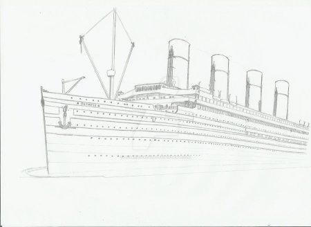 Титаник карандашом легко