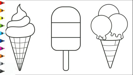 Простой рисунок мороженого