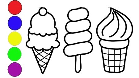 Рисунок поэтапно для детей мороженое (53 фото)