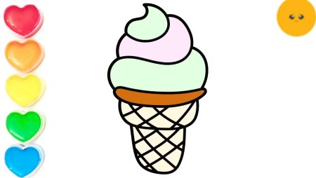 Рисунки легко и просто мороженое