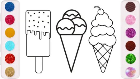 Мороженое шаблон для аппликации