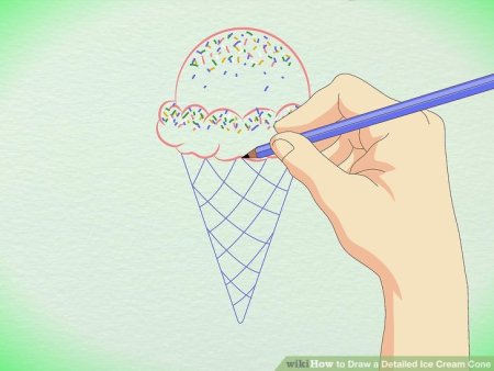 Мороженое поэтапно карандашом