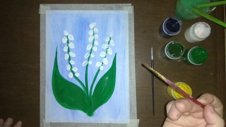 Ландыш рисунок пошагово