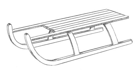 Сани раскраска для детей