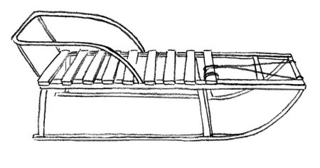 Сани сбоку контур
