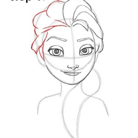 Как нарисовать Эльзу поэтапно для детей 8 лет