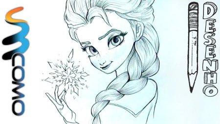 Пошаговое рисование Эльзы