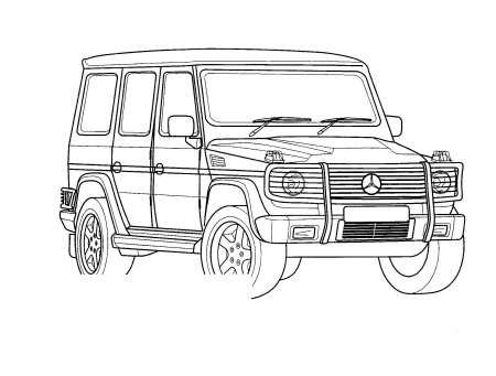 Раскраска Mercedes g63 AMG