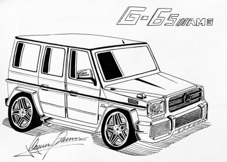 Раскраска Мерседес Бенц g63