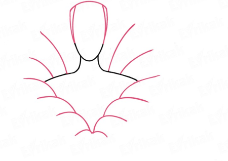 Поэтапное рисование снежной королевы для детей