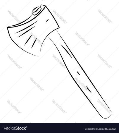 Макет топора на бумаге