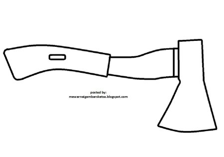 Поэтапный рисунок с топором