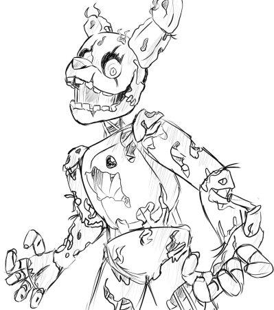 Раскраски ФНАФ СПРИНГТРАП