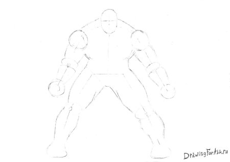 Халк рисунок пошагово