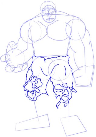 Халк рисунок пошагово