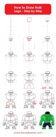 Халк рисунок пошагово