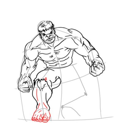 Чертеж как рисовать Халка