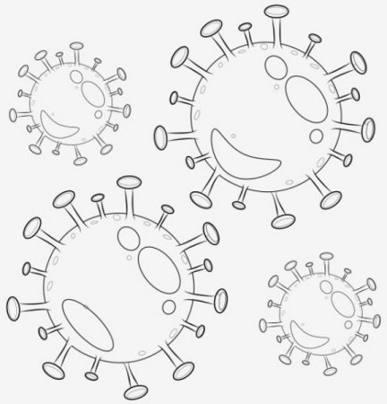 Вирус рисунок карандашом