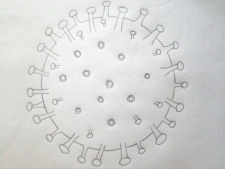 Коронавирус рисунок карандашом