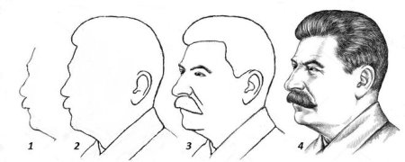 Сталин карандашом для срисовки