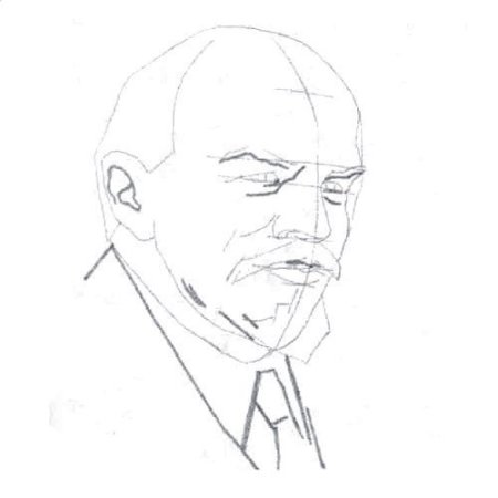 Портрет Владимира Ильича Ленина сбоку