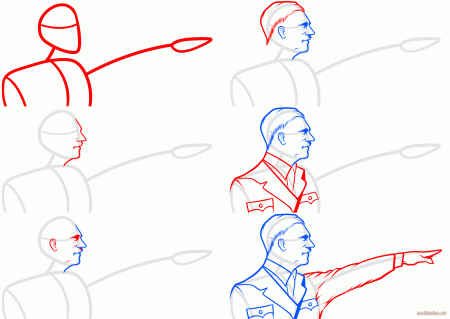 Пошаговое рисование девочки для детей