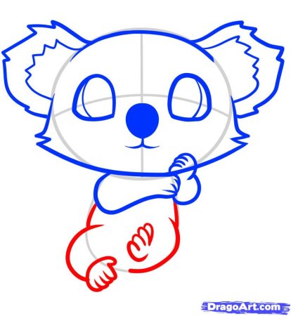 Нарисовать коалу поэтапно