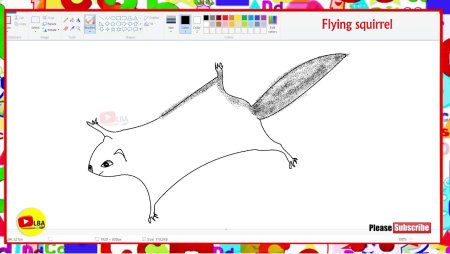 Белка летяга нарисовать