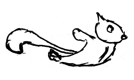 Белка летяга для срисовки