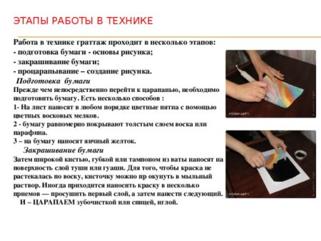 Этапы выполнения граттажа