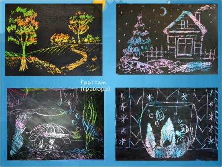 Граттаж нетрадиционная техника рисования