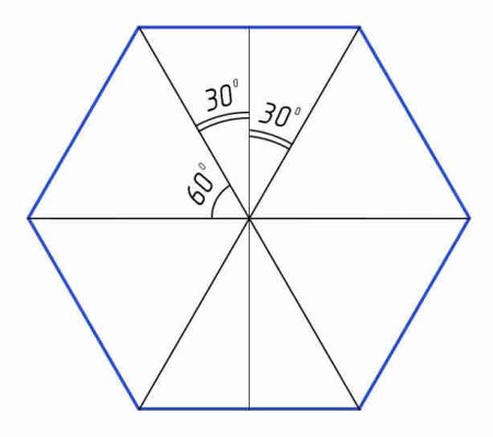 Правильный шестиугольник чертеж