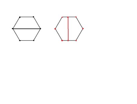 Шестиугольника начерти два 2 пятиугольника