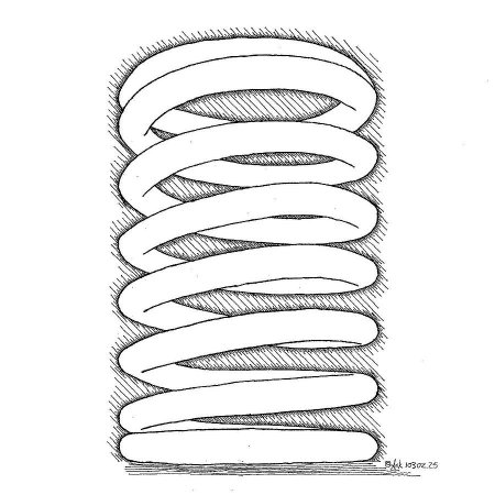 Распечатка на пружине