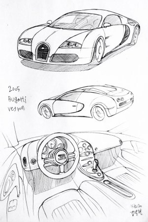 Bugatti Veyron чертеж