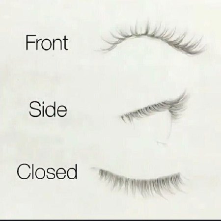 Поэтапное рисование ресниц