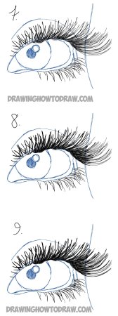Рисование ресниц