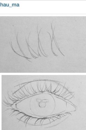 Ресницы рисовать