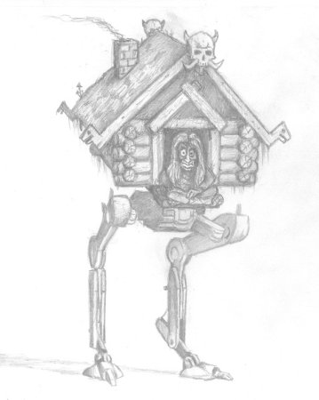 Избушка рисование